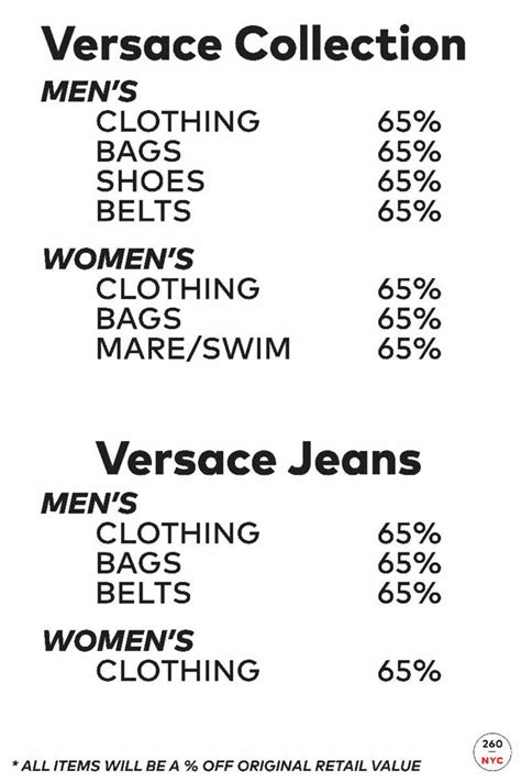 versace sample sale review
